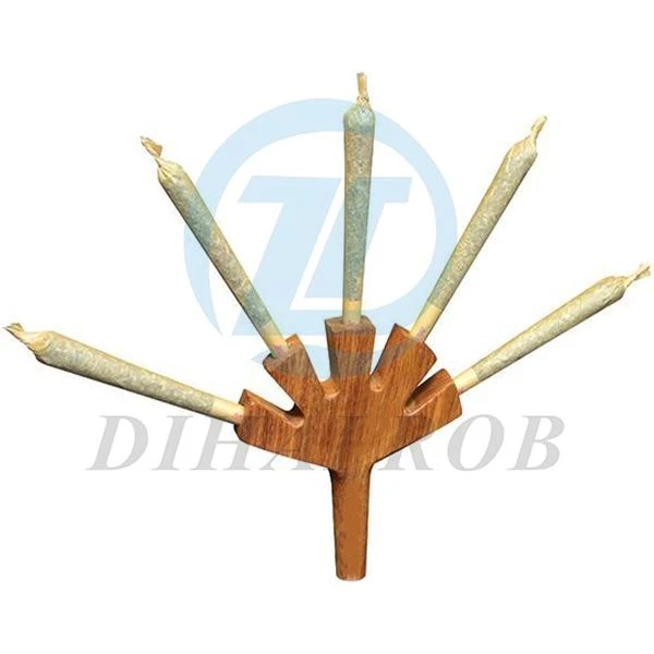Pra-roll mentah pipa merokok alami tangan kayu dua kali